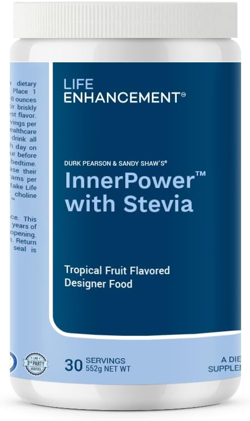 InnerPower Life Enhancement Supplement with Stevia | Packed with Amino Acids, B Vitamins, Choline, Folate, Minerals | 30 Servings