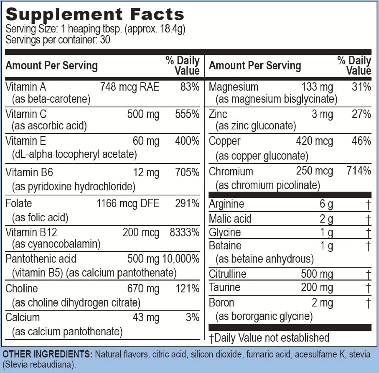 InnerPower Life Enhancement Supplement with Stevia | Packed with Amino Acids, B Vitamins, Choline, Folate, Minerals | 30 Servings
