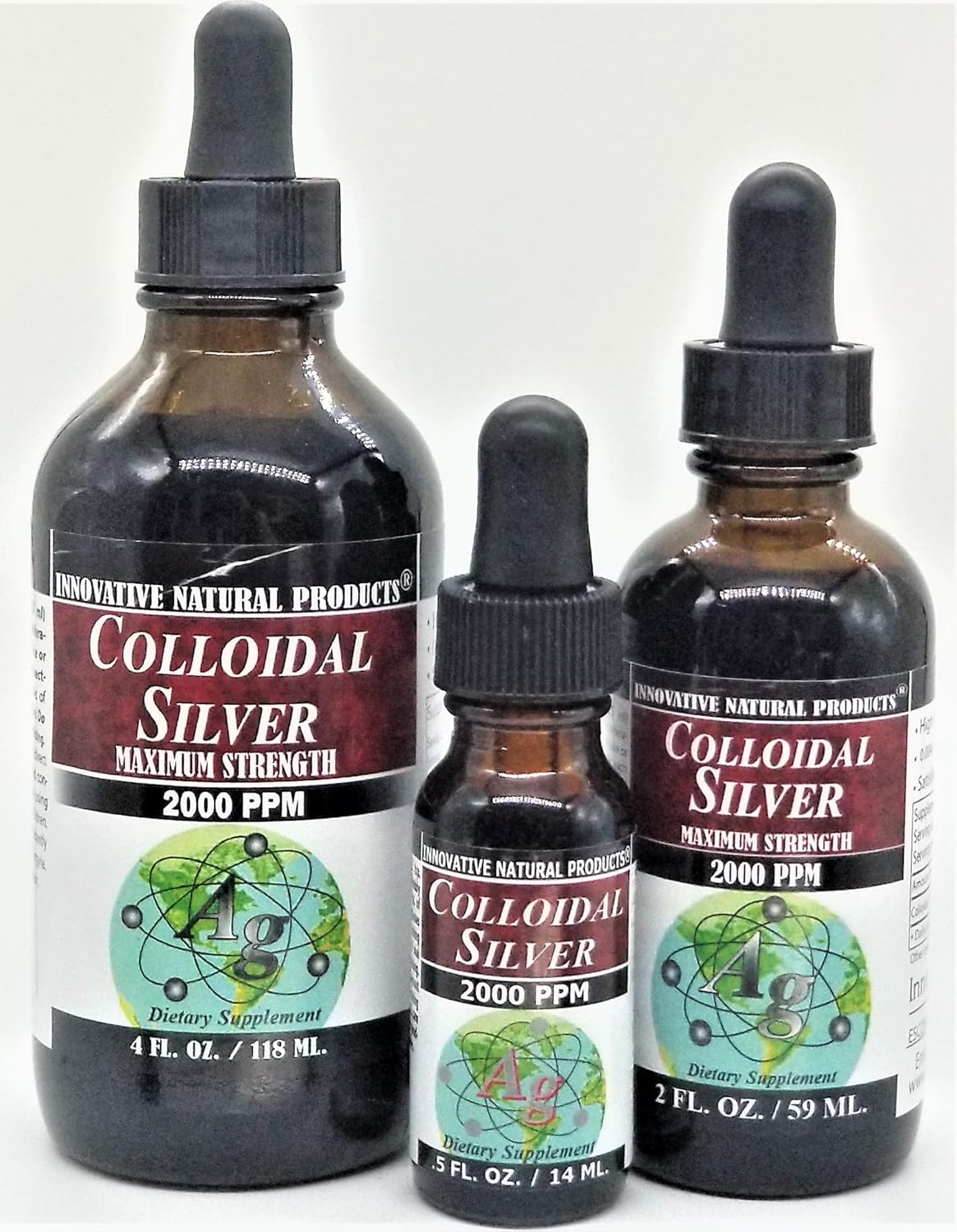 Innovative Natural Products Colloidal Silver 2000 PPM - 4 oz Bottle