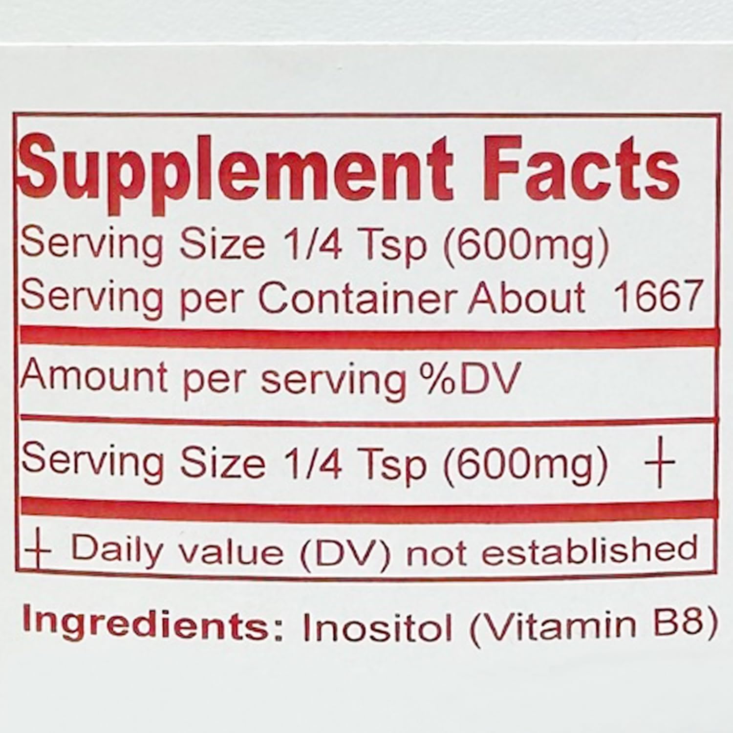 Inositol Powder Dietary Supplement for Hormonal Balance, Fertility, and Ovarian Support - Gluten-Free, Vegan, 8 Oz Pack