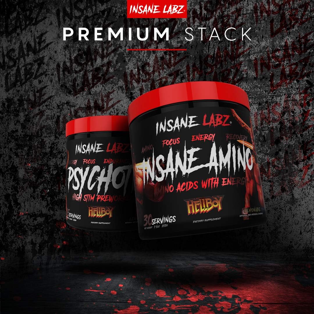 Insane Labz Hellboy Edition BCAA Intra Workout Powder - Blue Raspberry, 30 Servings