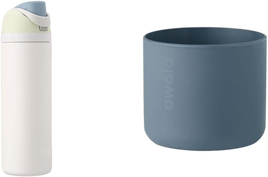 Insulated Stainless Steel Water Bottle with Straw and Silicone Boot - Owala FreeSip