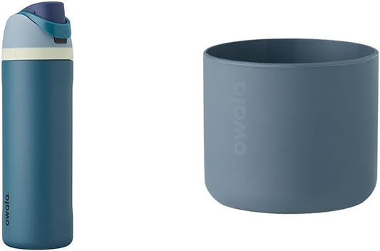 Insulated Stainless Steel Water Bottle with Straw and Silicone Boot by Owala FreeSip