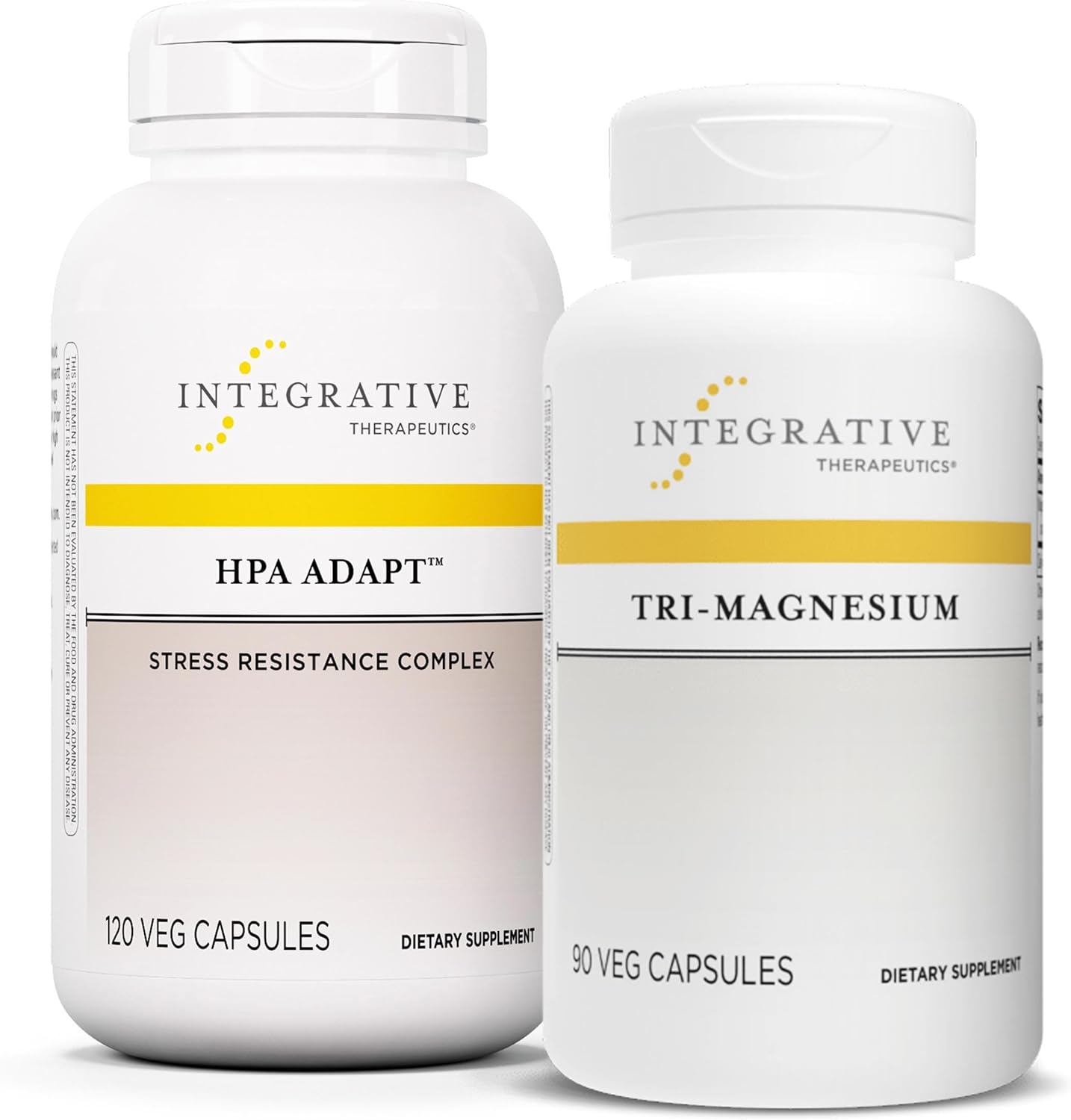 Integrative Therapeutics Calm & Vitality Support Bundle: Tri-Magnesium & HPA Adapt - Stress Relief Wellness Duo