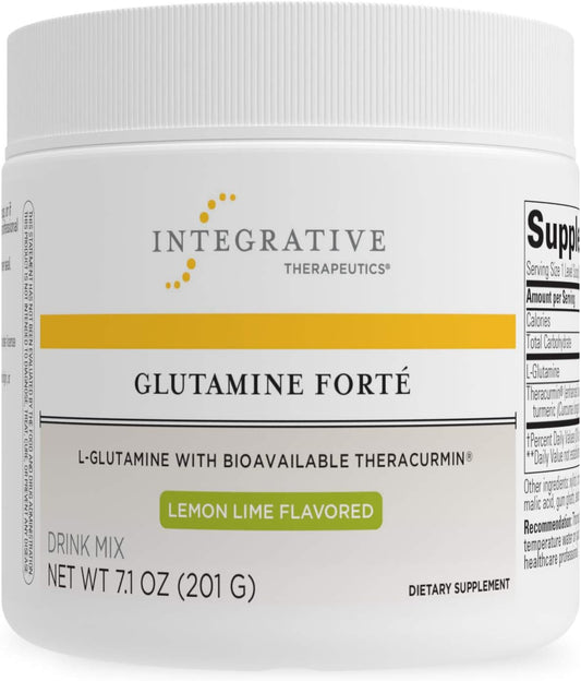 Integrative Therapeutics Glutamine Forté Powder - Supports Gut Health for Men & Women - Water-Dispersible Turmeric - 7.09 oz