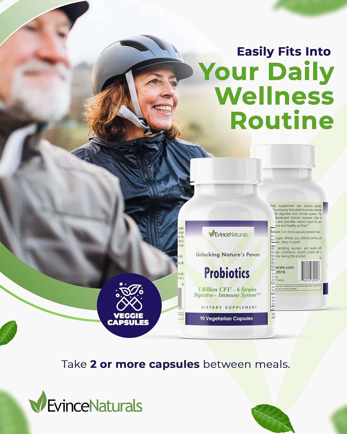 Intense Regenerative Probiotic & Prebiotic Supplement for Men & Women - 5 Billion CFU - Digestive Support & Immunity - 90 Capsules