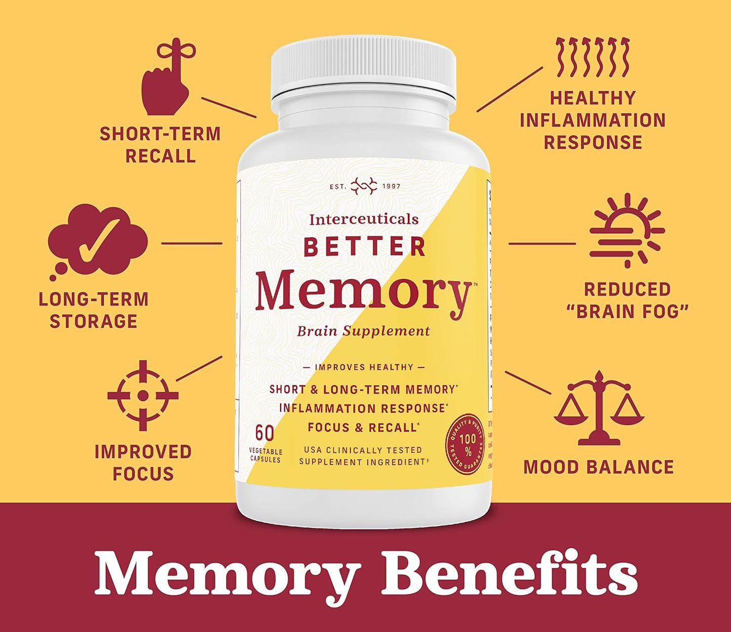 Interceuticals Theracurmin Curcumin 90mg for Better Memory - Clinically Proven Dose for Improved Focus, Recall, and Mood - High Absorption Turmeric Extract - 1 Bottle