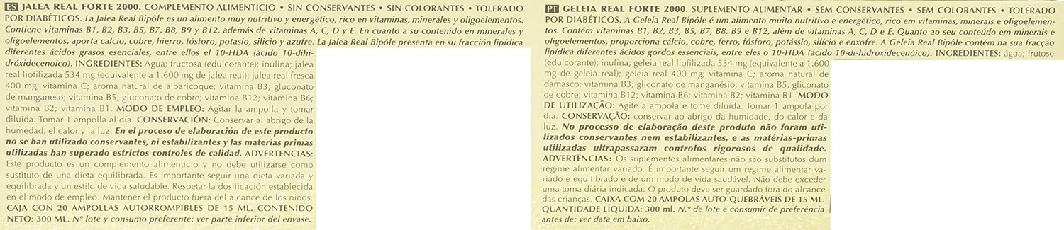 INTERSA Forte 2000 BIPOLE Royal Jelly - 20 Ampoules for Enhanced Wellness and Vitality