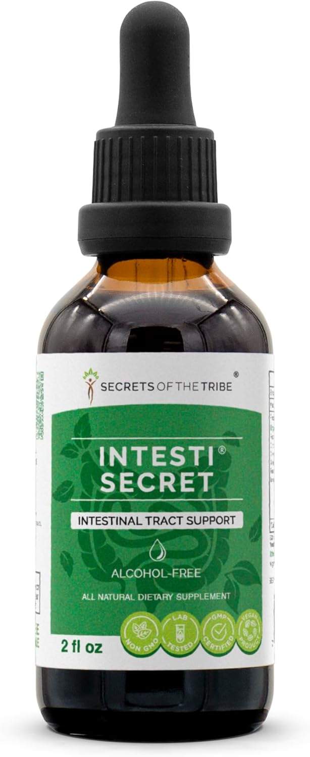 Intesti Secret Herbal Supplement Blend Drops - Alcohol-Free Liquid Extract for Intestinal Tract Support