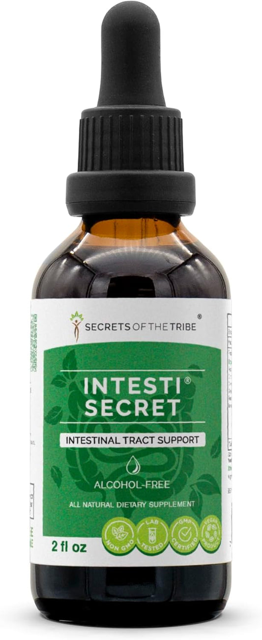 Intesti Secret Herbal Supplement Blend Drops - Alcohol-Free Liquid Extract for Intestinal Tract Support