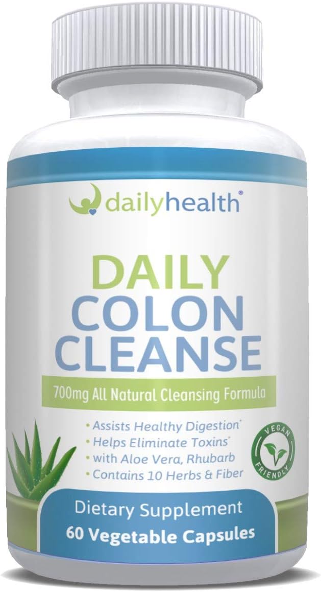 Intestinal Support & Colon Cleanse Detox Kit - 120 Capsules with Lactobacillus acidophilus for Digestive Health - Natural Herbal Formula for Daily Wellness