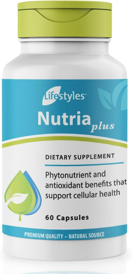 Intra Lifestyles NutriaPlus Antioxidant Supplement - Immune Support Multivitamin with Selenium, Vitamin C, Green Tea, Garlic - 60 Capsules
