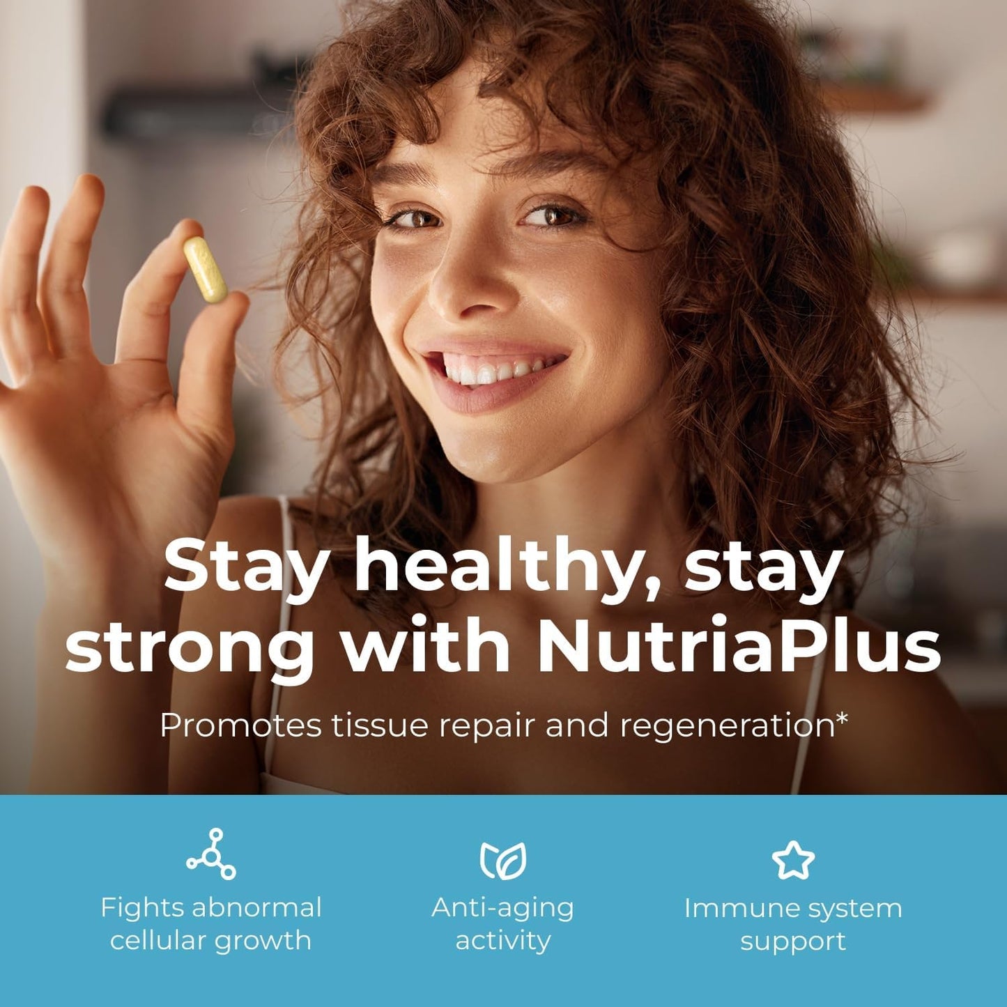 Intra Lifestyles NutriaPlus Antioxidant Supplement - Immune Support Multivitamin with Selenium, Vitamin C, Green Tea, Garlic - 60 Capsules