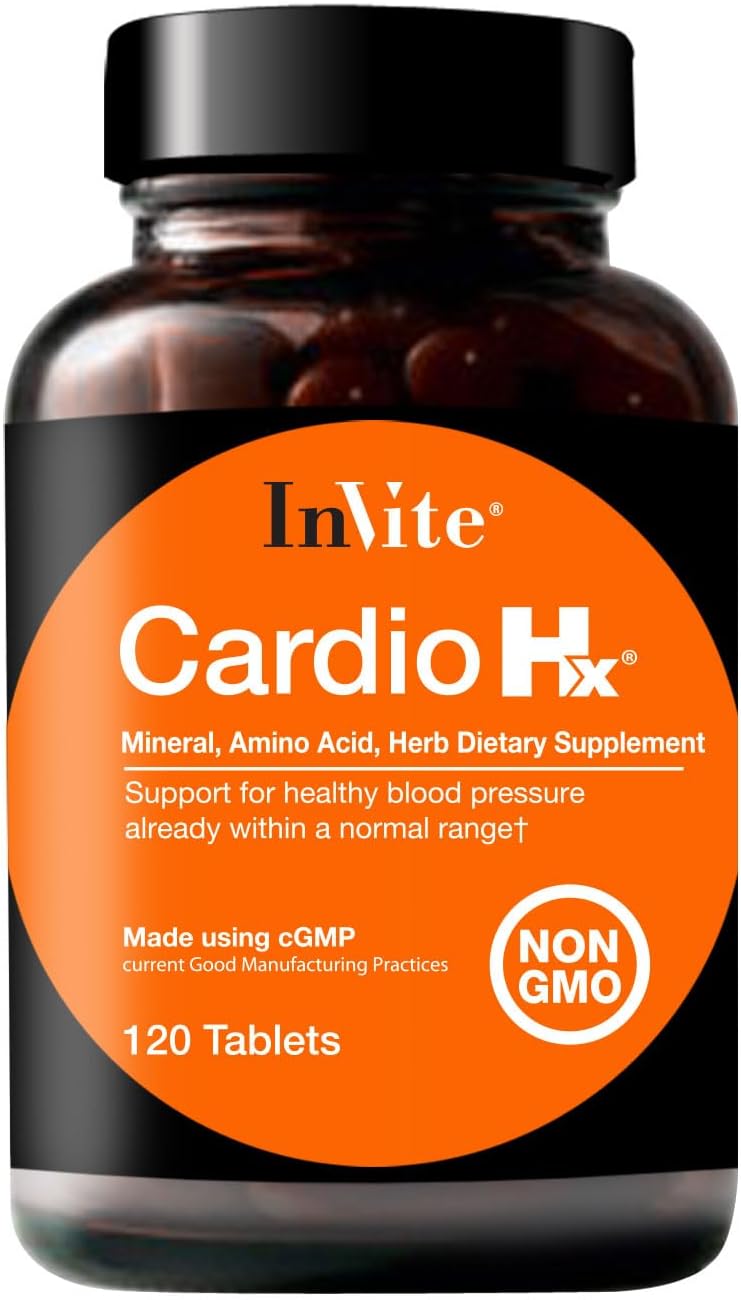 InVite Health Cardio Hx® - Heart and Circulatory Support with Magnesium, Taurine, and Hawthorn - 120 Tablets
