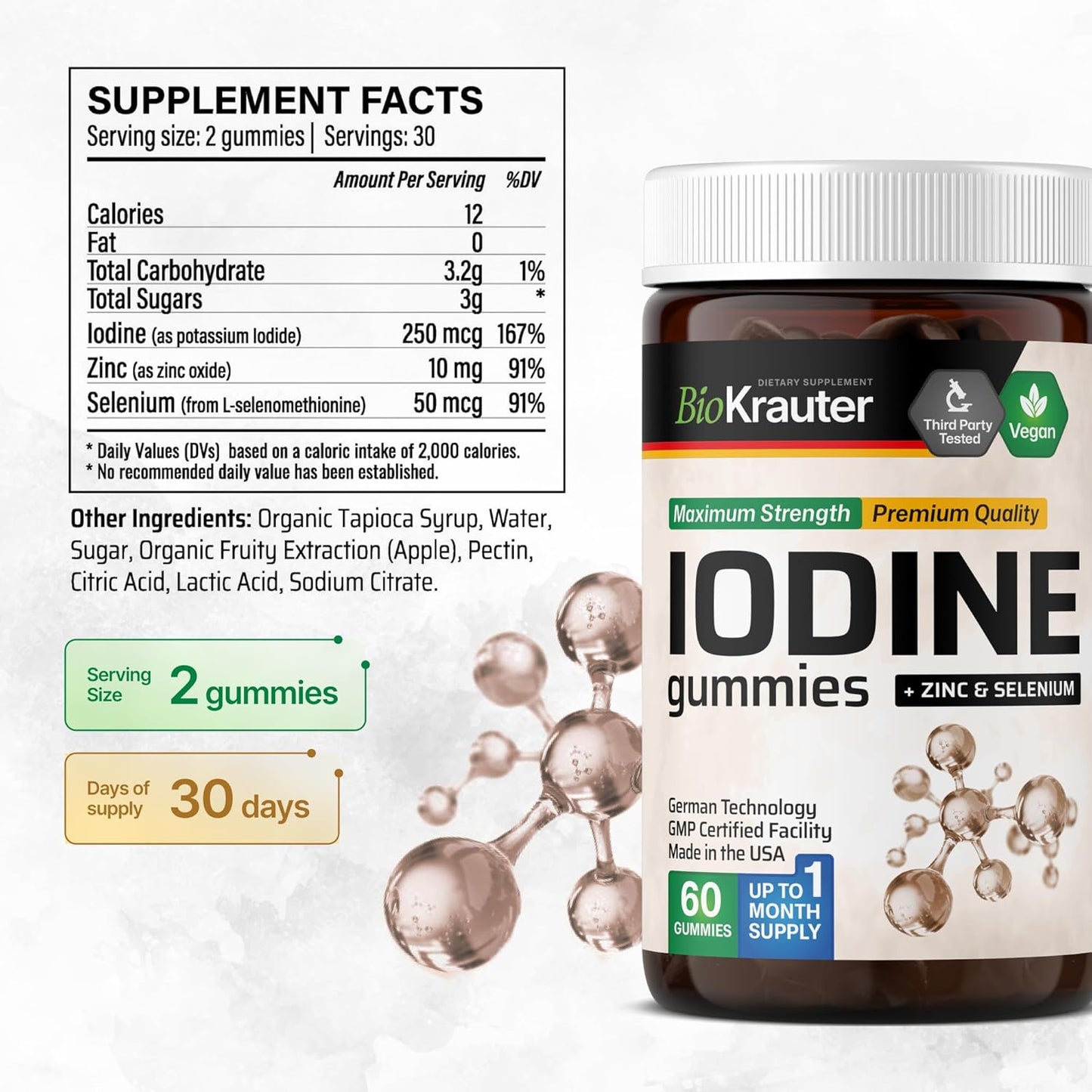Iodine and Quercetin with Bromelain Gummies - 120 Count - Immune Support and Antioxidant Formula