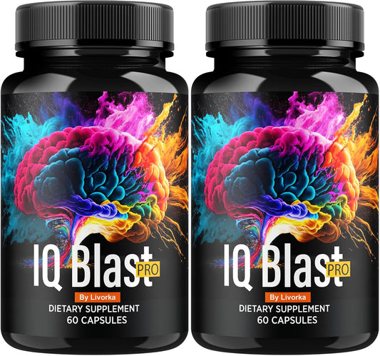 IQ Blast Pro Supplement (2 Pack) - Advanced Formula Capsules for 2 Months Support