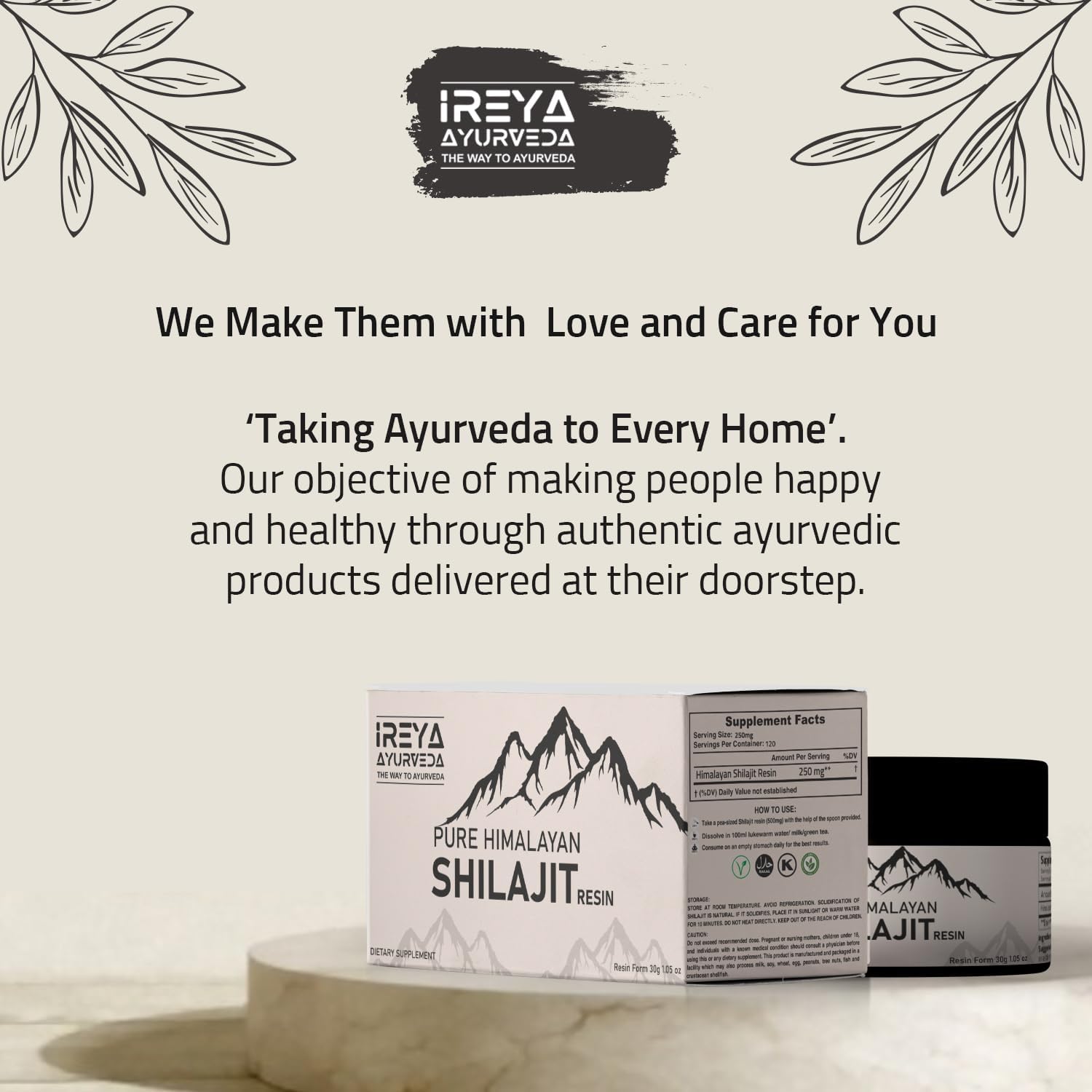 Ireya Ayurveda Moringa Turmeric and Himalayan Shilajit Capsules for Natural Wellness