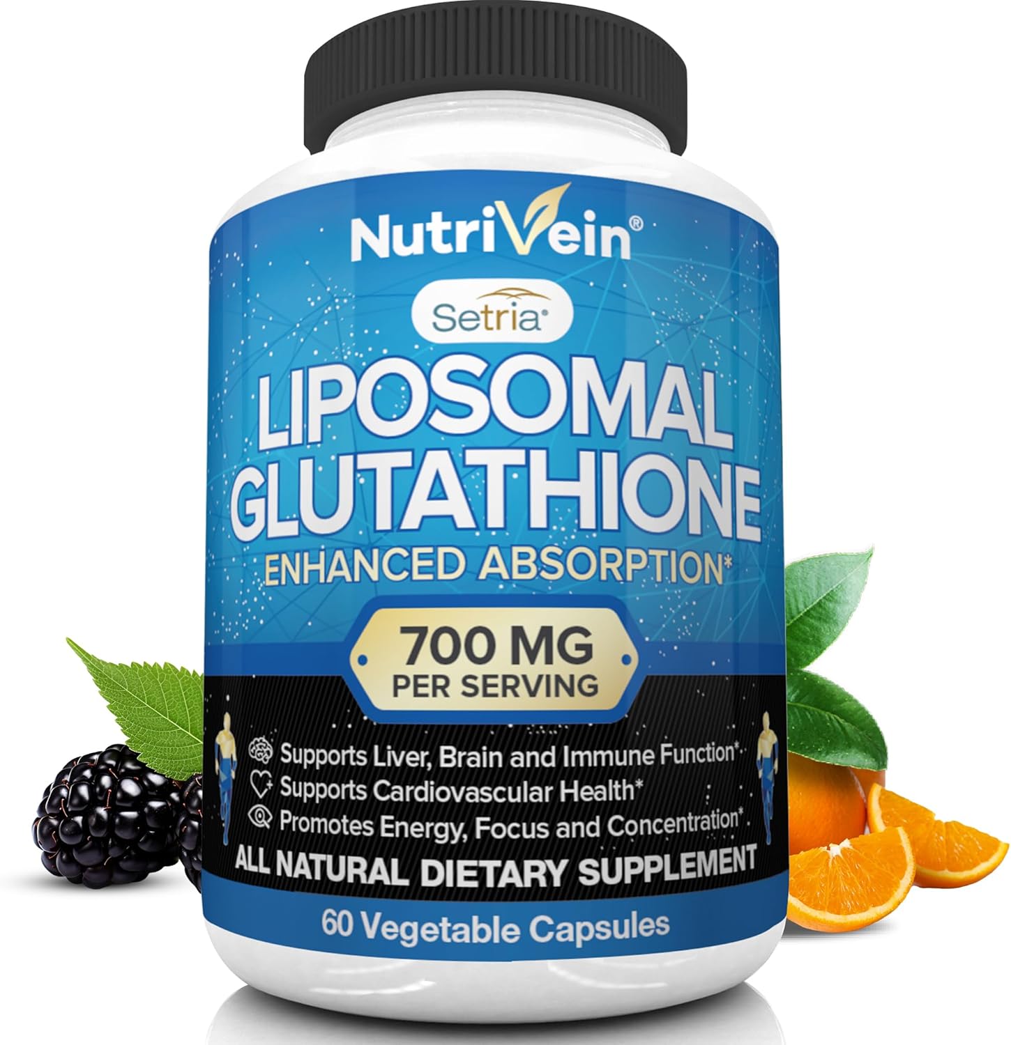 Irish Sea Moss, Ashwagandha, and Liposomal Glutathione Supplement Bundle for Immunity, Mood, Digestion & Detox - Nutrivein Premium Capsules
