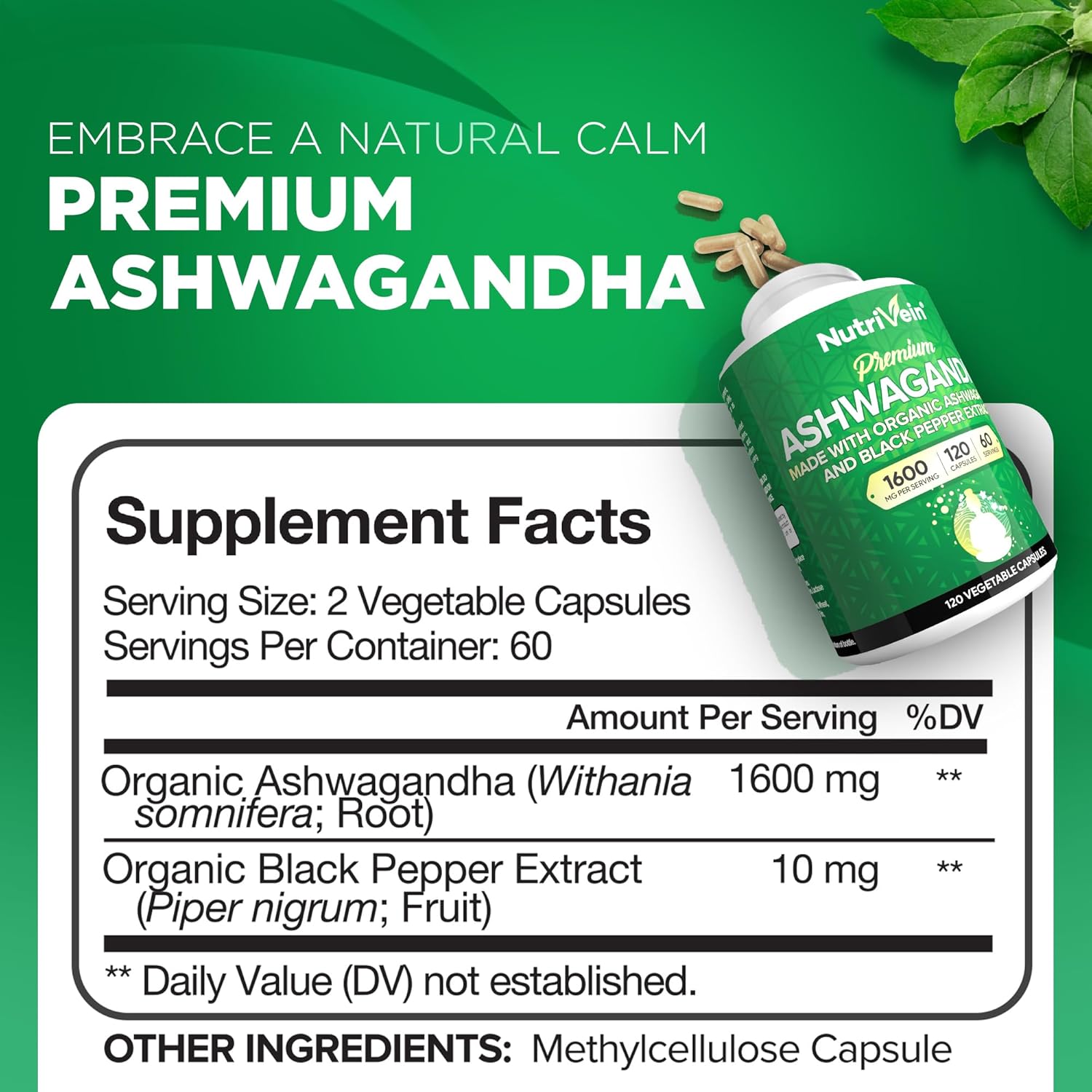 Irish Sea Moss, Ashwagandha, and Liposomal Glutathione Supplement Bundle for Immunity, Mood, Digestion & Detox - Nutrivein Premium Capsules