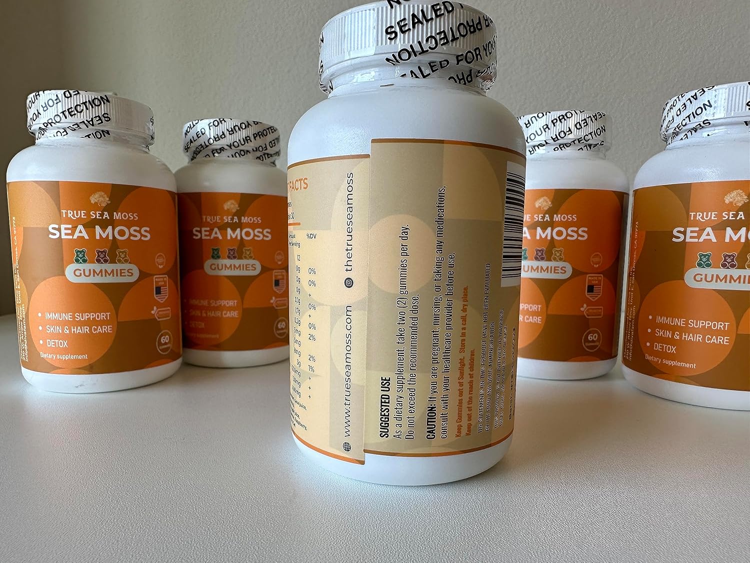 Irish Sea Moss Gummies with Burdock Root & Bladderwrack - 60ct for Immune Support, Skin & Hair Health - Made in USA, Great for All Ages