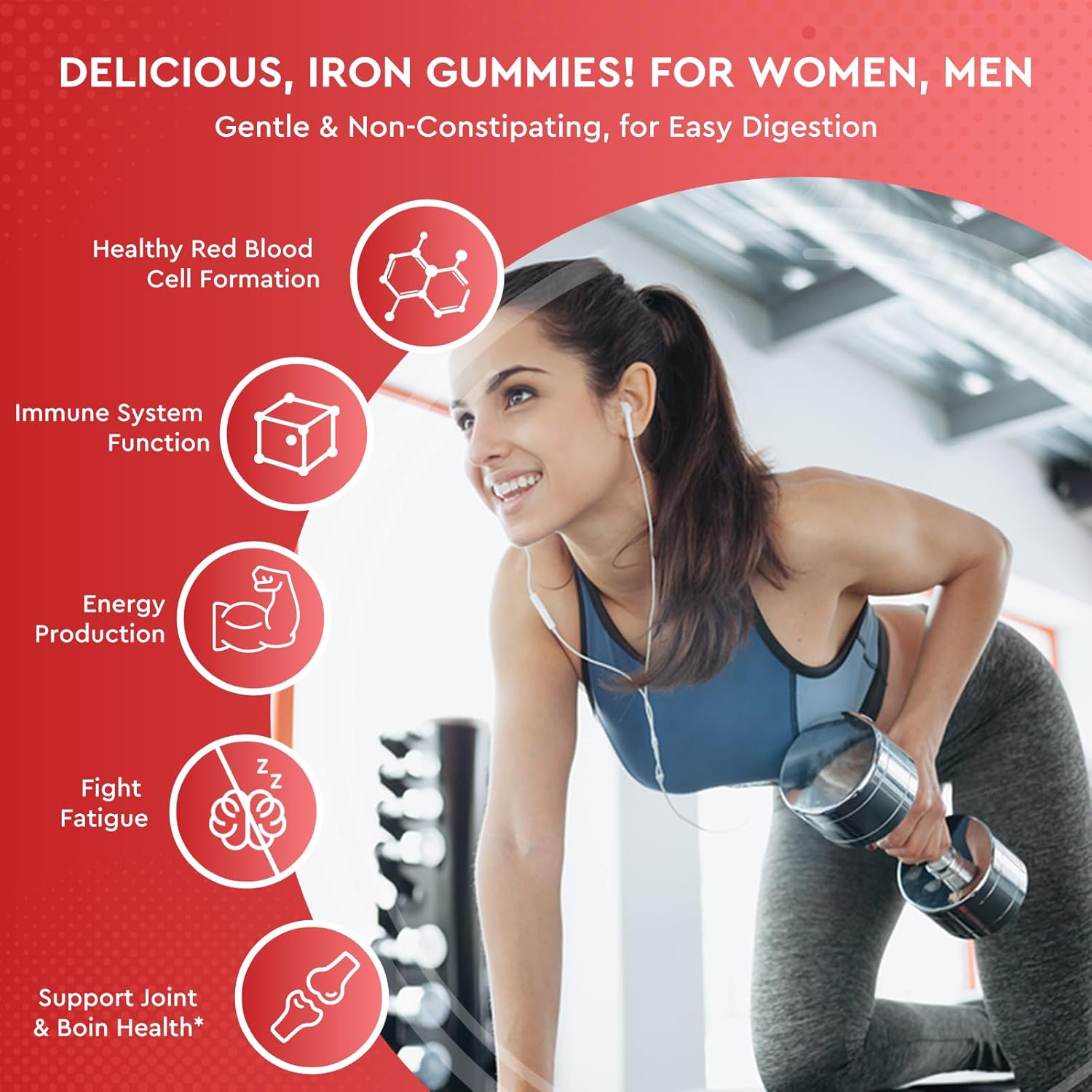 Iron and Magnesium Gummies Bundle for Adults and Kids | ReviNutra Supplement Complex
