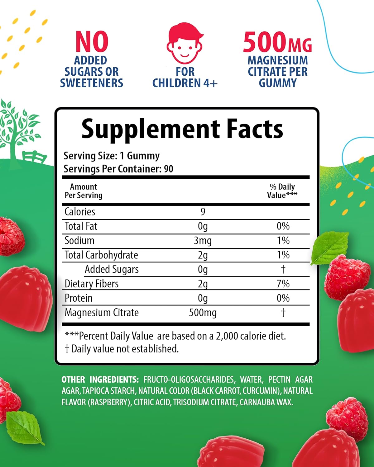 Iron and Magnesium Gummies for Kids and Adults - 500mg - Calm Chews for Mood and Muscle Support - Chewable Citrate Supplement