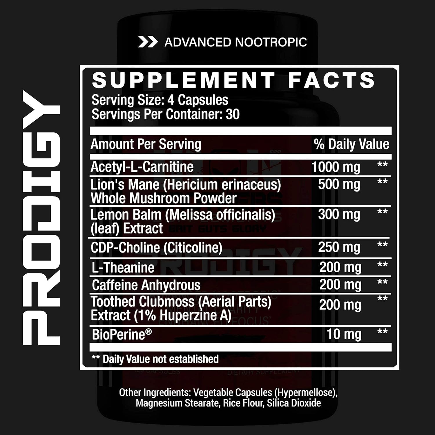 Iron Brothers Brain Boosting Supplement with Lion's Mane & CDP-Choline - Nootropic for Focus, Energy, Memory, and Concentration - 120 Capsules