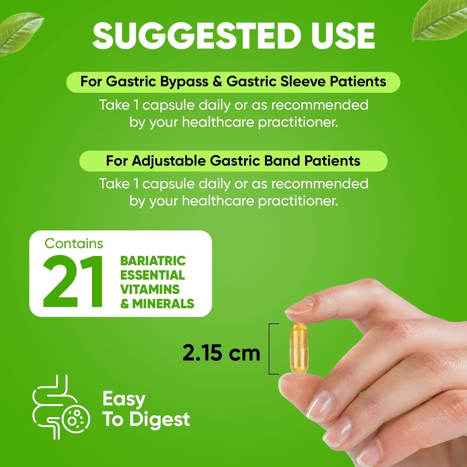 Iron-Free Bariatric Multivitamin Capsules - Daily Supplement for Post-Surgery Gastric Bypass & Sleeve - 90-Day Supply