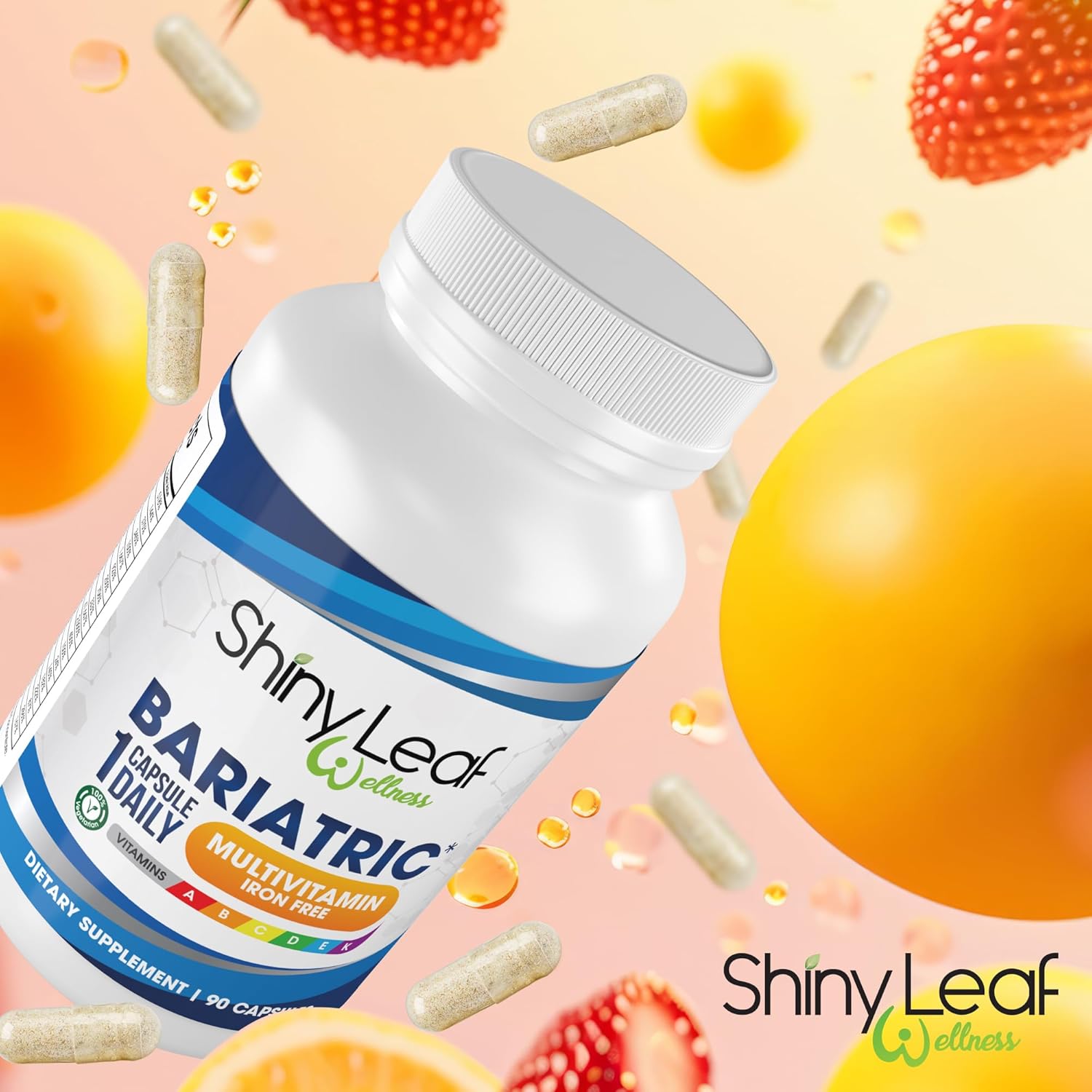 Iron-Free Bariatric Multivitamin Capsules for Post-Surgery Patients - 90 Capsules for WLS, Sleeve, Gastric Bypass