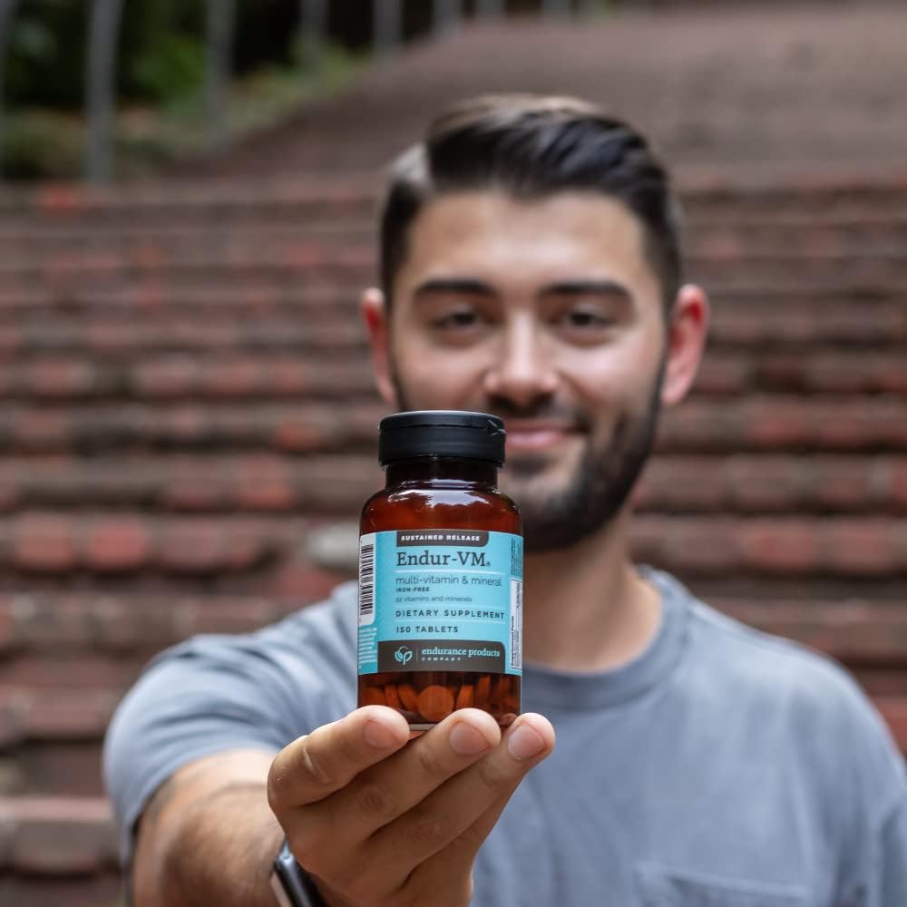 Iron-Free Endurance Products ENDUR-VM Sustained-Release Daily Multi-Vitamin with Essential Nutrients for Immune Health - 150 Tablets