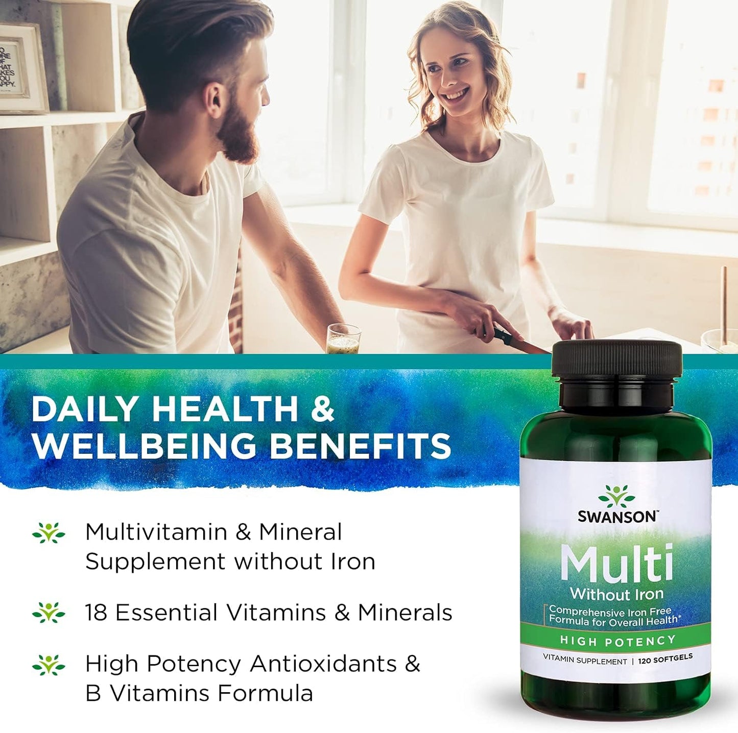 Iron-Free Swanson Multi Multivitamin Health Supplement Softgels - 360 Count