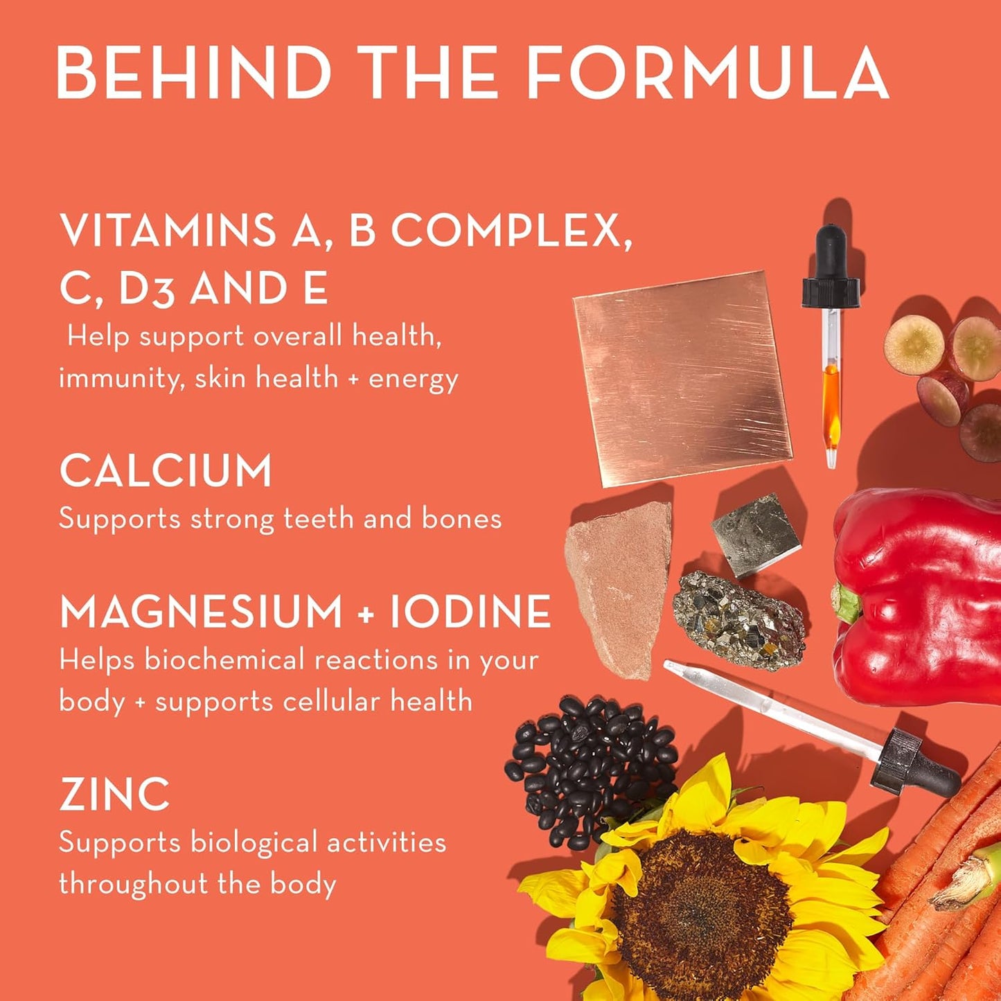 Iron-Free Women's Daily Mineral Supplement with B Complex, Vitamin C, 22 Micro-Nutrients - Postmenopausal Support - Non-GMO, Soy-Free, Gluten-Free - 30 Count