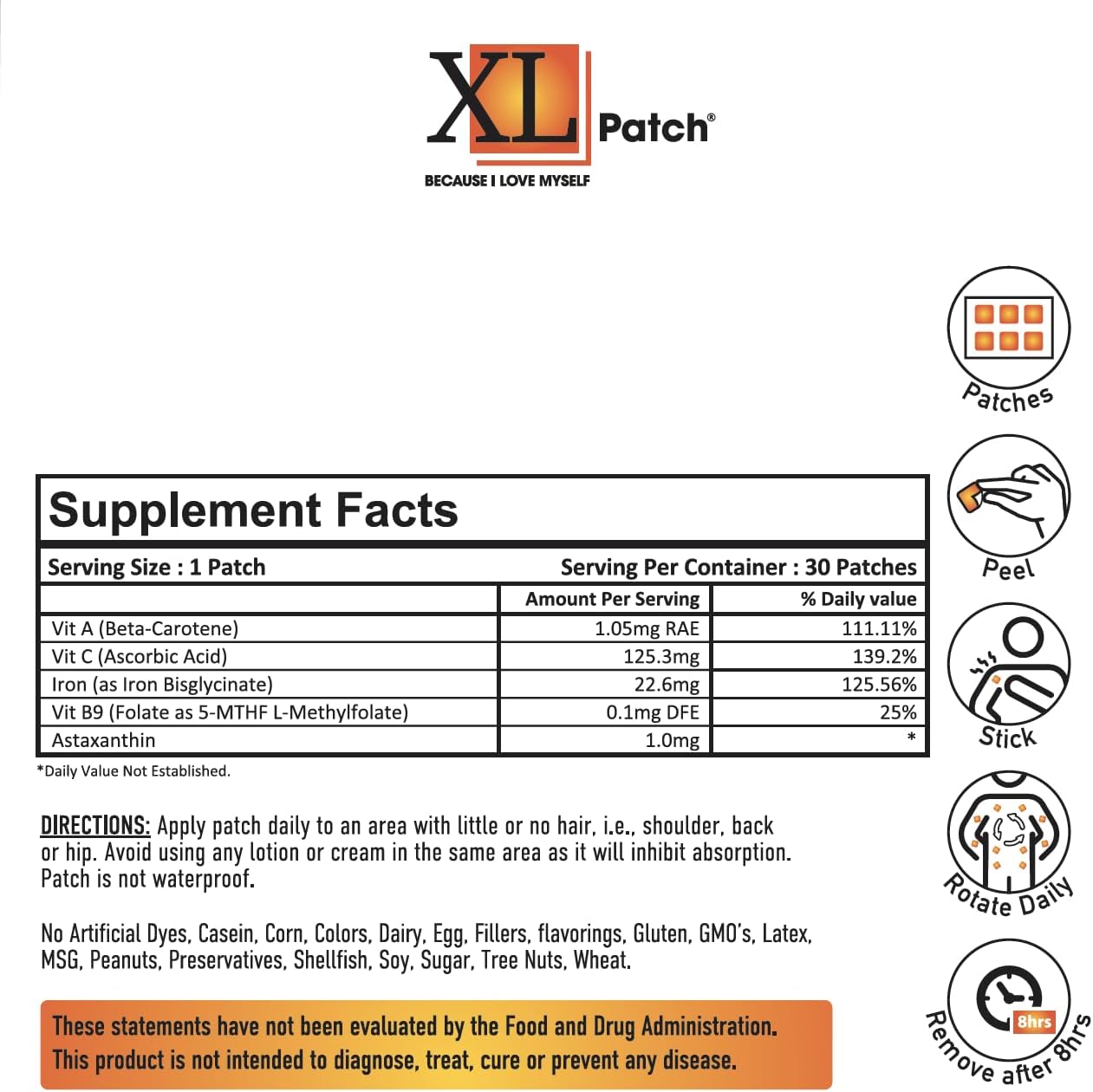Iron Plus XLPATCH - 30-Day Supply for Enhanced Wellness and Energy