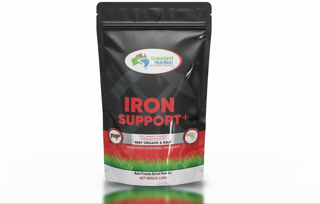 Iron Support+ Grassland Nutrition Powder (120g) - Essential Iron Supplement for Optimal Health and Wellness