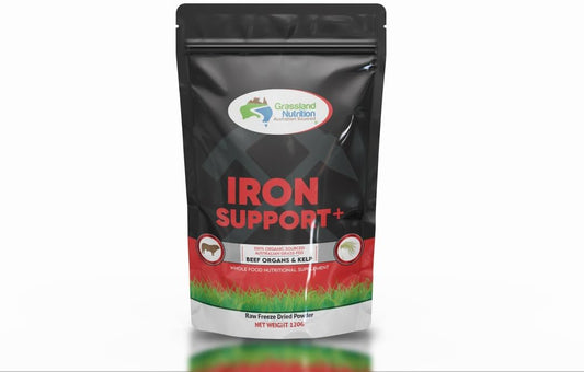 Iron Support+ Grassland Nutrition Powder (120g) - Essential Iron Supplement for Optimal Health and Wellness