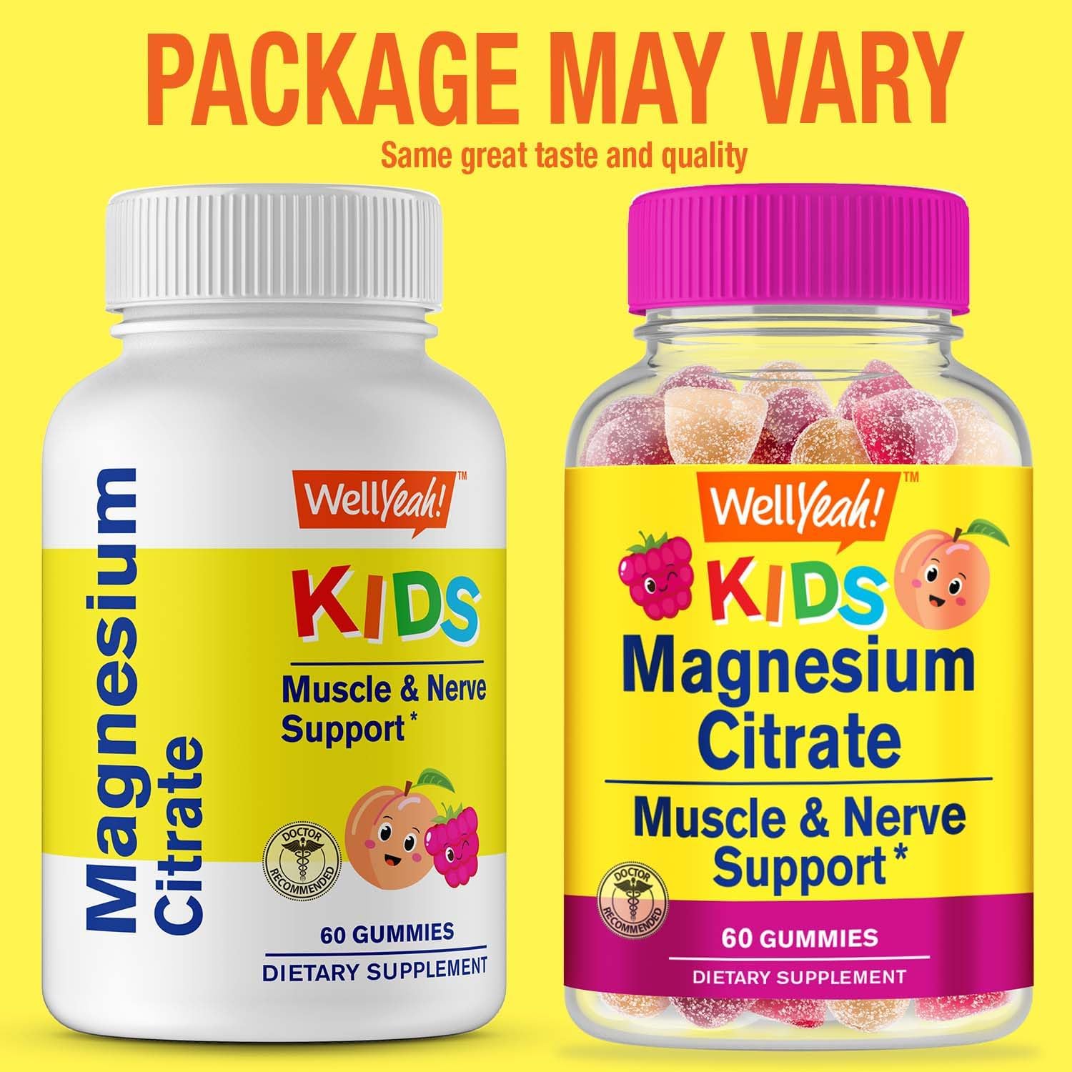 Iron, Vitamin C, and Magnesium Citrate Gummies Bundle for Kids - Delicious and Nutritious Chewable Vitamins, Gluten and GMO-Free