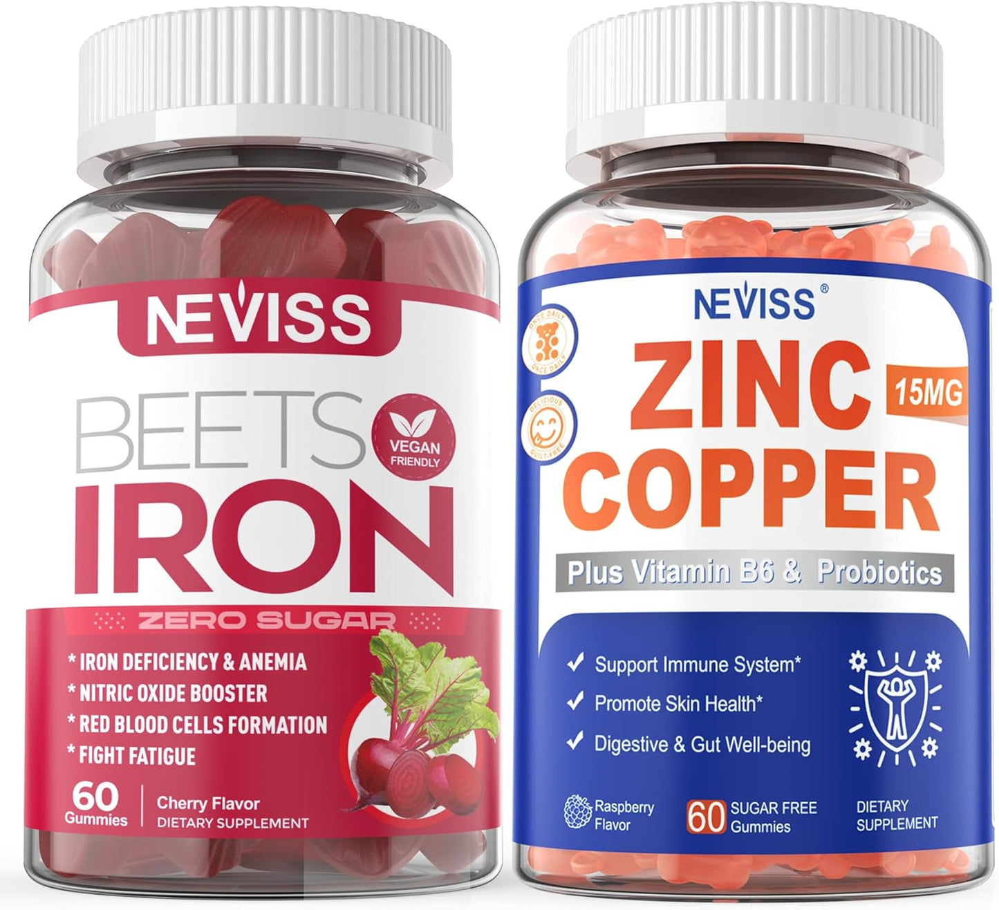 Iron, Zinc, and Copper Gummies for Boosting Immunity and Energy