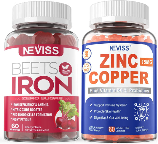 Iron, Zinc, and Copper Gummies for Boosting Immunity and Energy