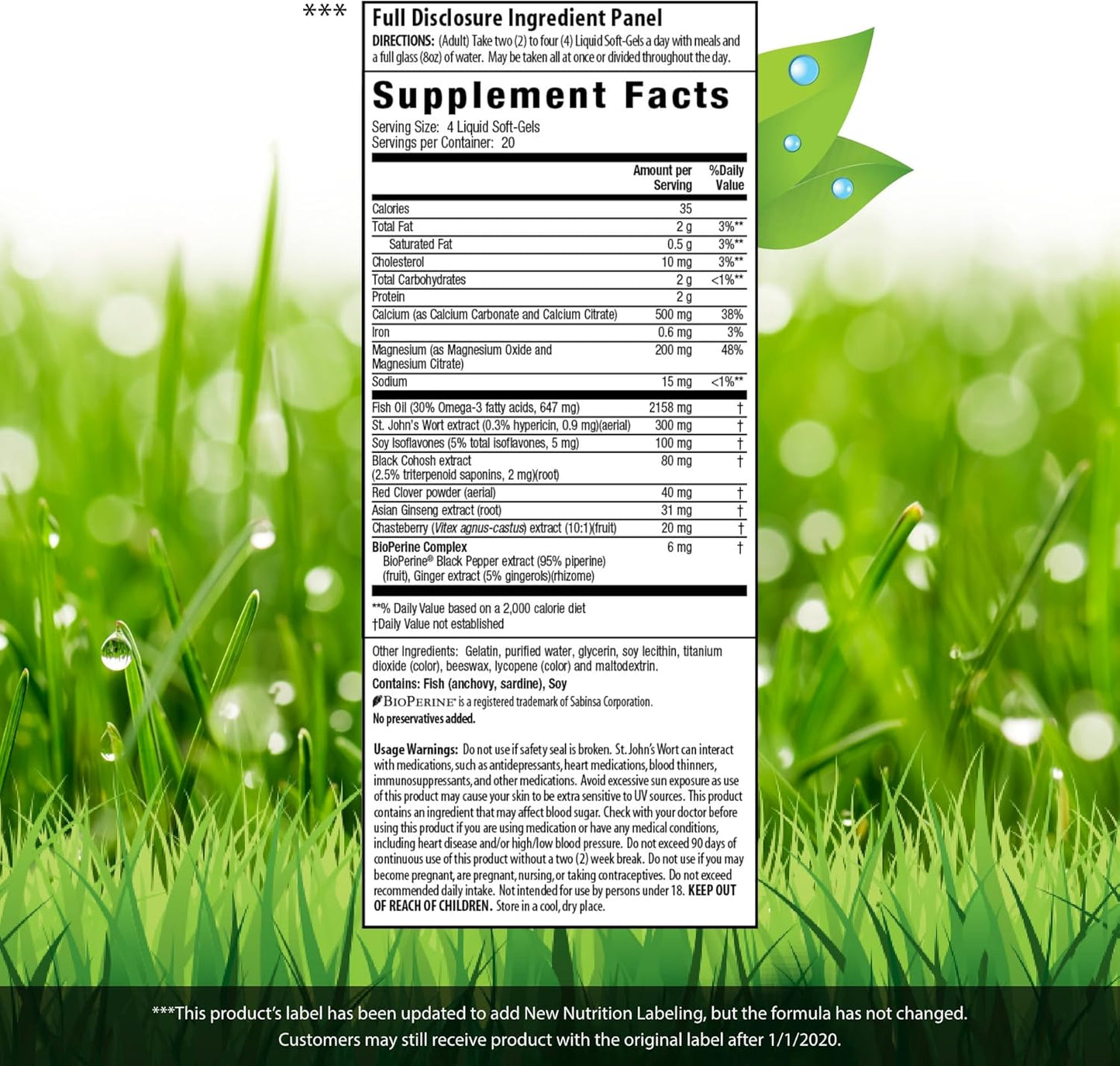 Irwin Naturals EstroPause Menopause Support Supplement - Herbal Blend with Calcium, Magnesium, Black Cohosh, Chaste Tree - Enhanced Absorption - 80 Softgels