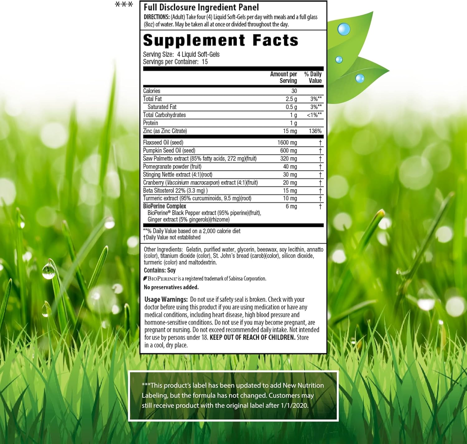 Irwin Naturals Healthy Flow Saw Palmetto Softgels for Prostate & Urinary Health with Zinc, Turmeric, Nettle, and Pumpkin Seed - Antioxidant Support - 60 Count