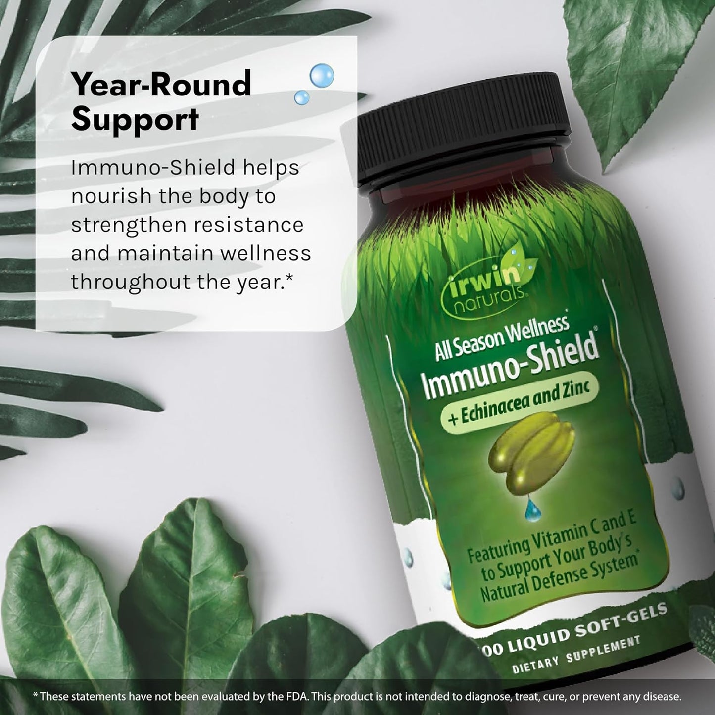 Irwin Naturals Immuno-Shield Liquid Softgels - Support Your Body's Defense System All Year Long