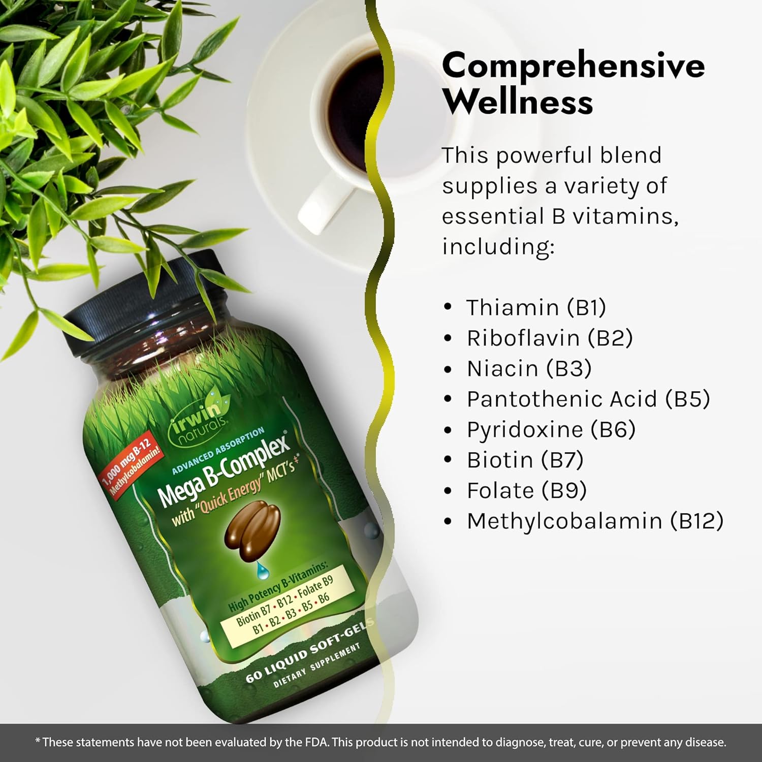 Irwin Naturals Mega Vitamin B Complex Softgels - 60 Count Bottle