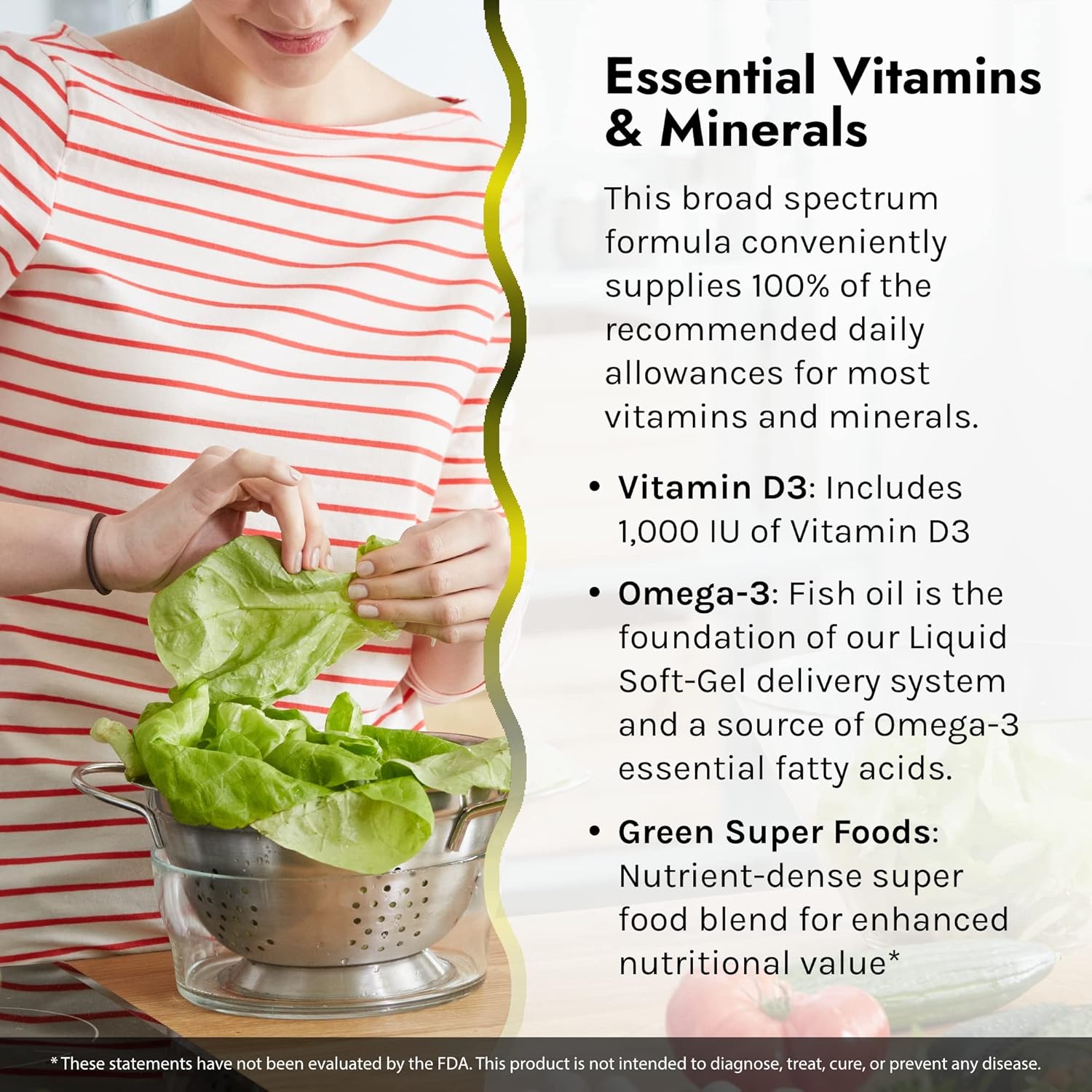 Irwin Naturals Only One Liquid-Gel Multi with Iron - 120 Liquid Soft-Gels - Omega-3 Oils, Antioxidants & Green Super Foods