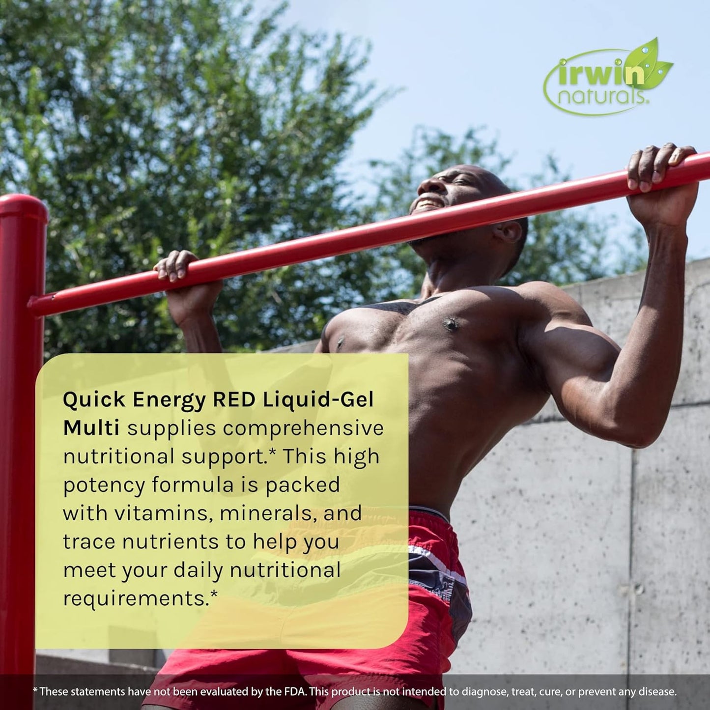 Irwin Naturals Quick Energy RED Liquid-Gel Multi with Nitric Oxide Booster, 72 Liquid Softgels + Pill Case Bundle