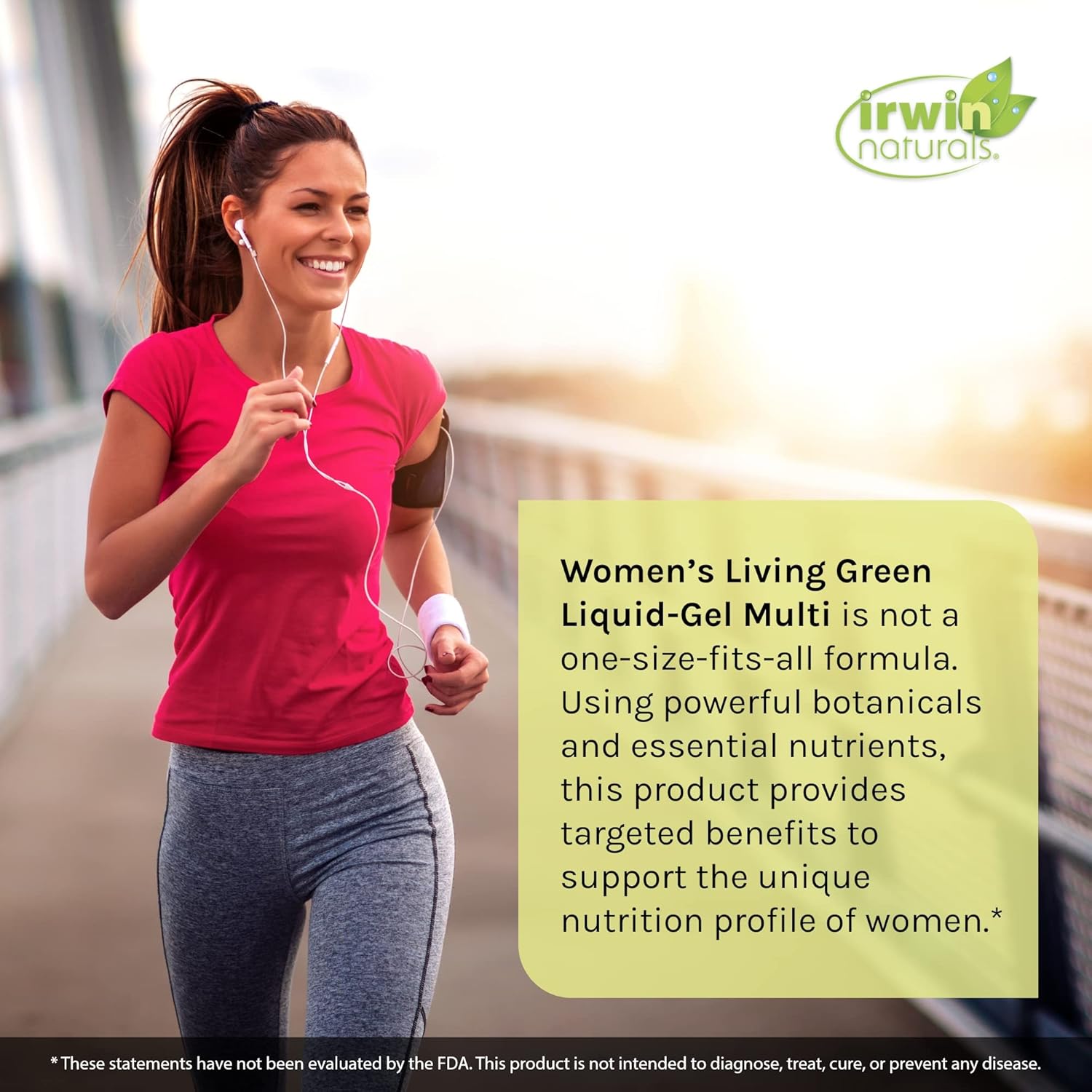 Irwin Naturals Women's Living Green Liquid-Gel Multi - 240 Liquid Soft-Gels, 70 Essential Nutrients, Vitamins & Minerals