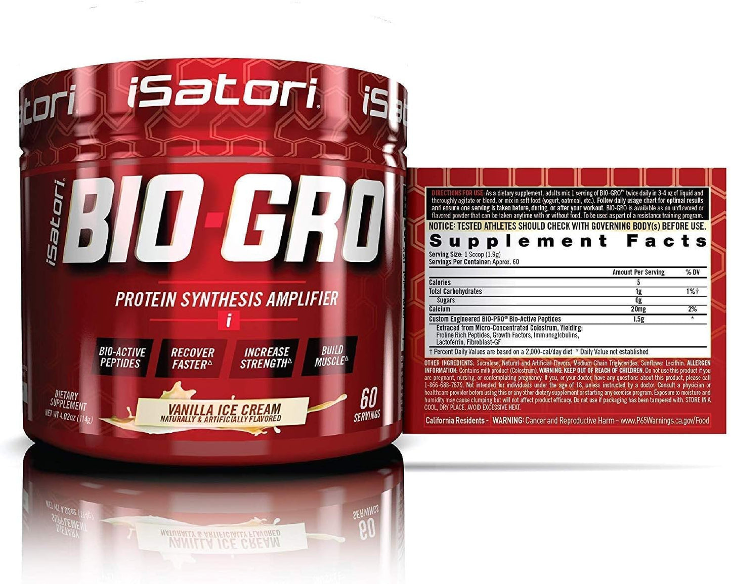 iSatori Bio-GRO and Bio-Active Whey Protein Powder Bundle - Vanilla Ice Cream and Vanilla Swirl - 90 Servings