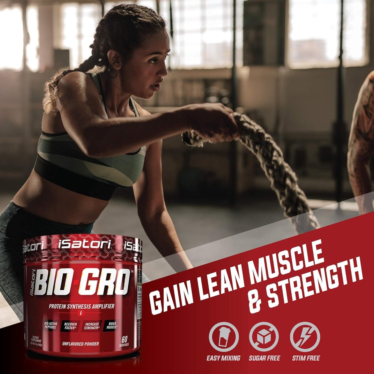 iSatori Bio-GRO Protein Synthesis Amplifier & Amino-GRO BCAA Powder Bundle - Unflavored & Frosted Lemonade (90 Servings)