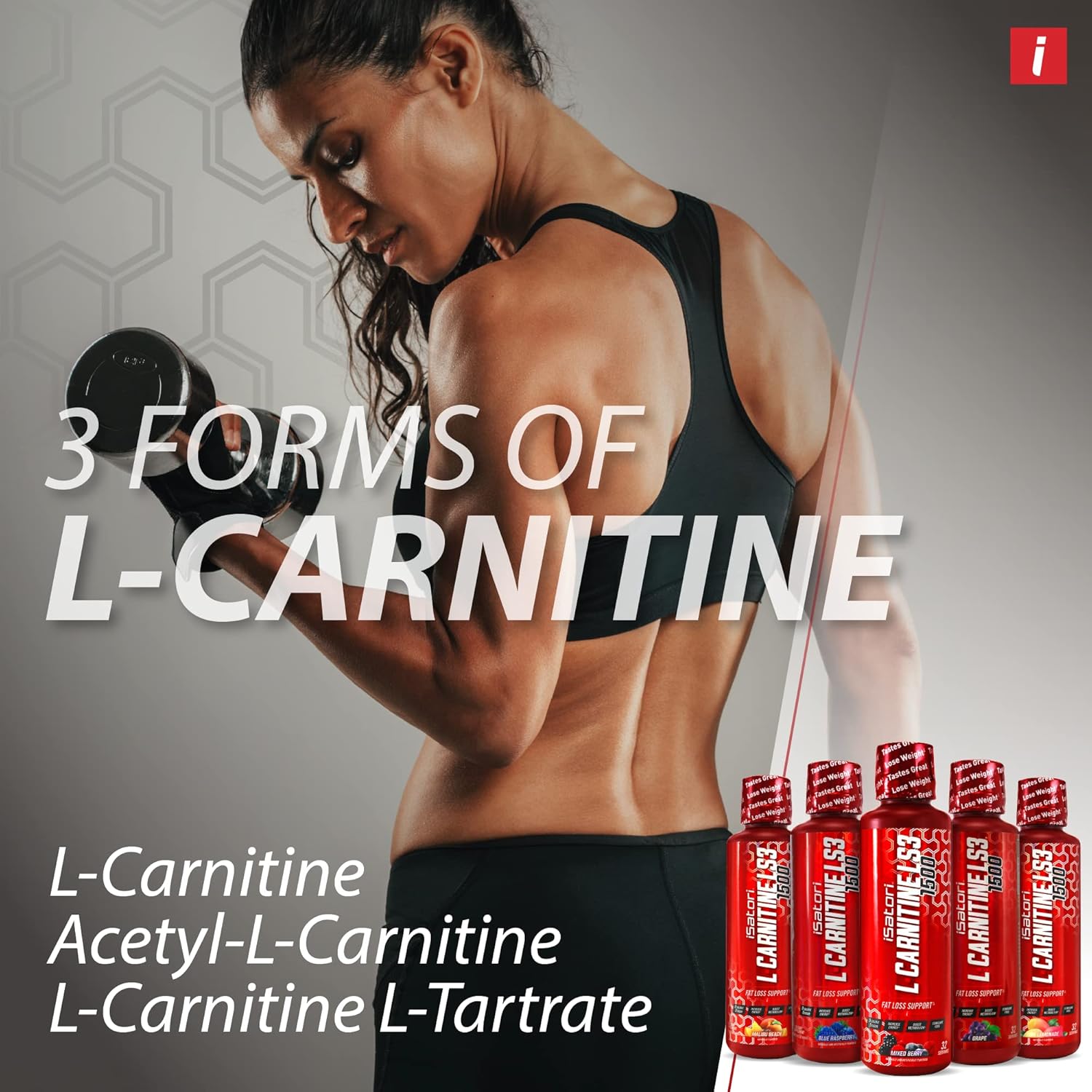 iSatori L-Carnitine LS3 Grape 1500mg Liquid with Ultra CLA Softgels - 32 Servings, Acetyl L-Carnitine, Omega 3 6 9 Safflower Oil