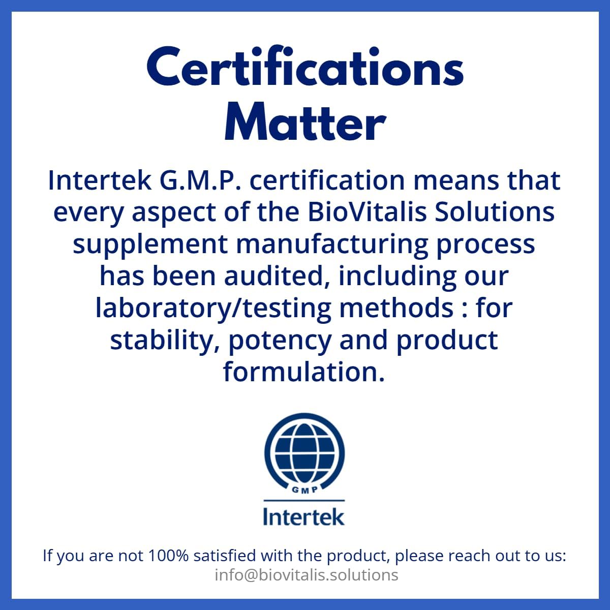 ISO Certified 1% Methylene Blue Solution by Biovitalis Solutions - Pharmaceutical Grade, Third Party Lab Tested, 99.9% Purity - No Formaldehyde, Alcohol, Gluten, or GMOs - 2 Fl. Oz