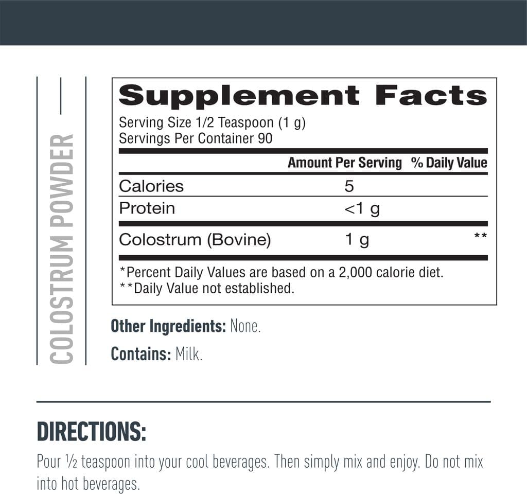 Isopure Bundle: Bovine Colostrum Powder & Unflavored Whey Isolate Protein - 90 Servings & 25g Protein - Zero Carb - 1lb Pack